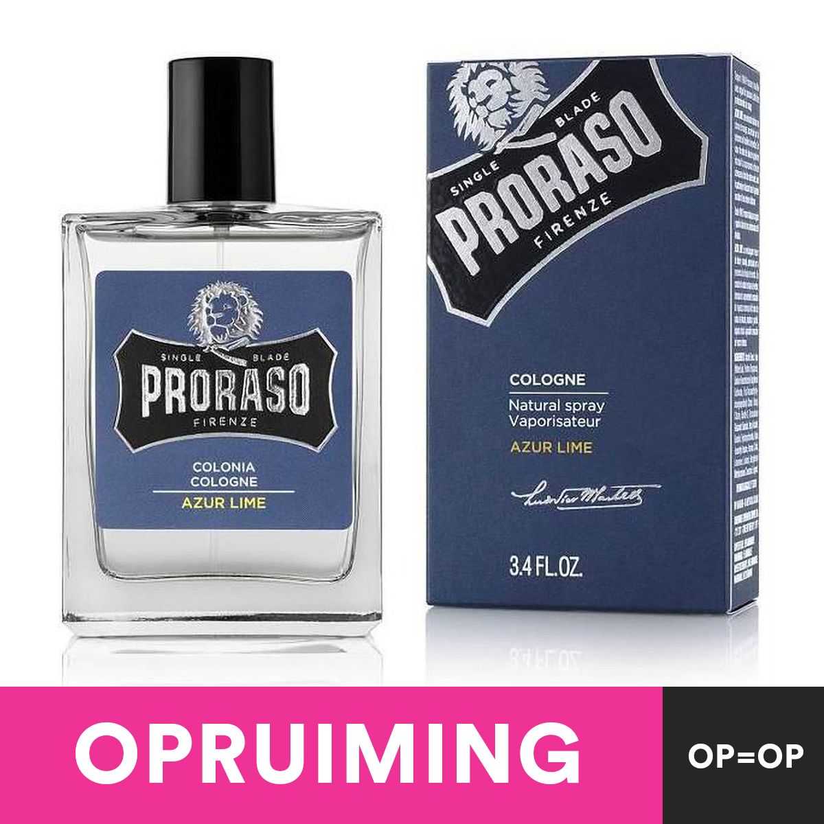 Proraso colonia natural spray lima azul 100ml