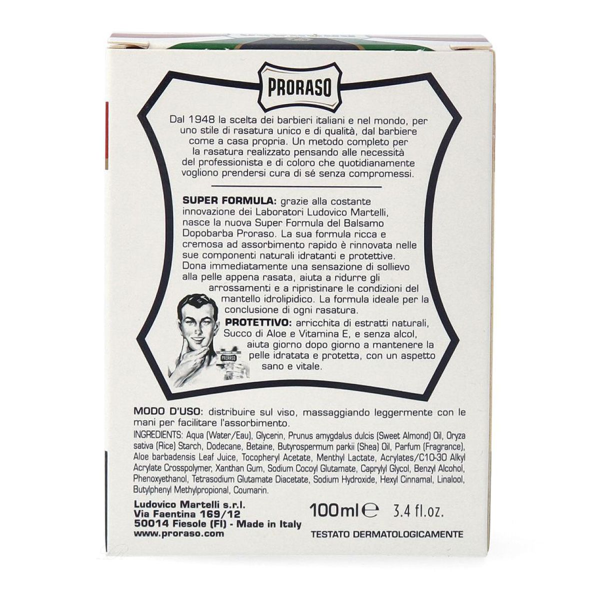 Balsamo dopobarba Proraso con aloe e vitamina E 100ml