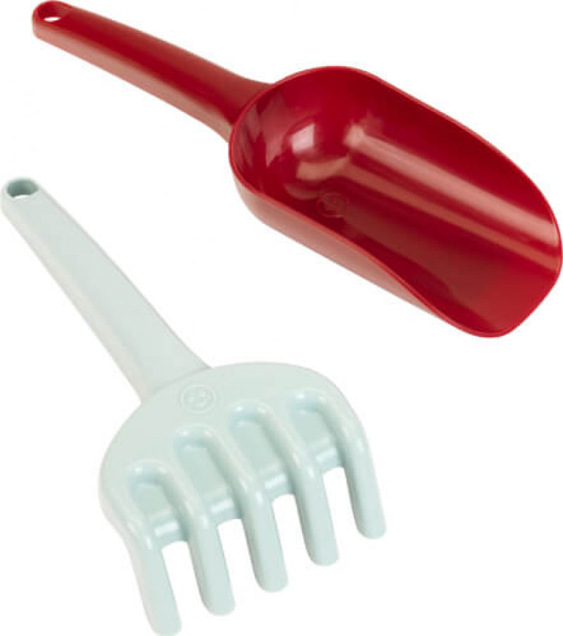 Piccola pala e rastrello per la sabbia (plastica riciclata)