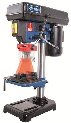 Scheppach column drill DP16VLS - 500W - 600-2650 t min - table drill with laser tilting table