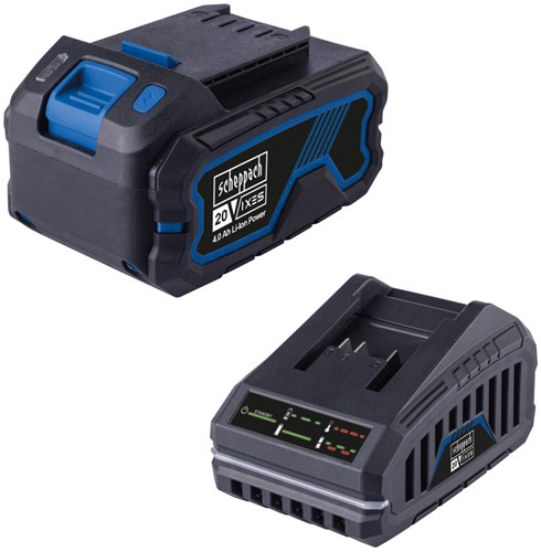 Set di avviamento Scheppach batteria 20v + caricabatteria sbsk4.0 - 7909201721