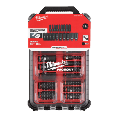 Milwaukee accessoires doppenset packout™ shockwave™ impact duty (19-delig) - 4932480946