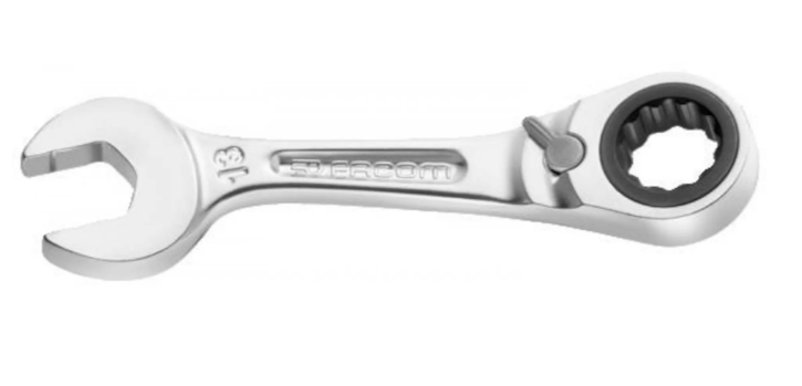 Facom korte anti-slip steekringratelsleutel 8mm - 467bs.8 - 467bs.8