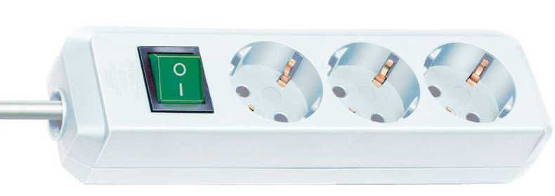 Brennenstuhl eco-line con interruttore 3 volte, 5 m