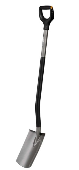 Fiskars ergonomic ronde tuinspade | grijs - 1066710