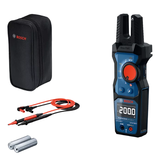 Pinza amperimétrica de horquilla profesional Bosch gfm 1000-15 azul - 0601077400