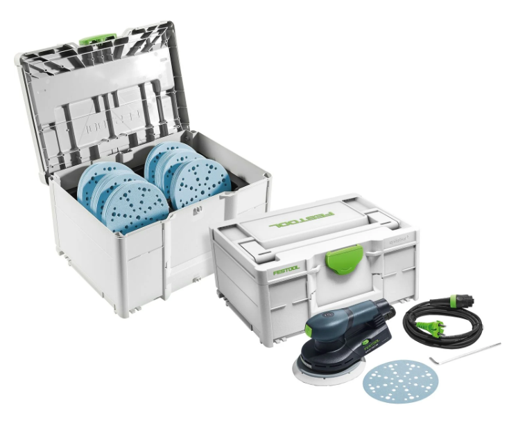 Festool ets ec 150 3 eq-sys gr excenterschuurmachine + sys-stf d150 gr-set in systainer - 578265