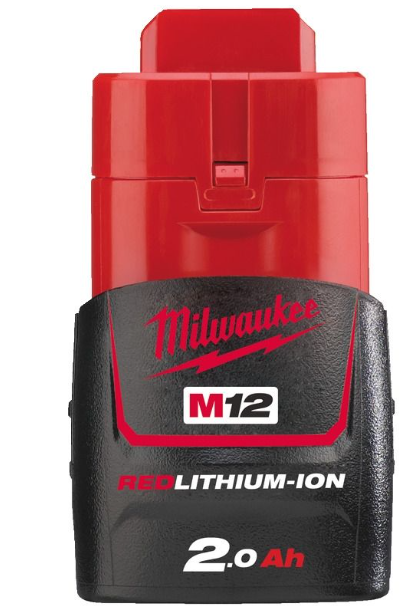 Milwaukee m12 b2 accu (12 v 2.0ah redlithium-ion) - 4932430064