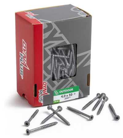Vite uni Dynaplus vite per truciolare rivestimento AR testa piatta filettatura parziale torx tx20 ​​​​4.0x50 30 | 200 pezzi - 0281.08.25902