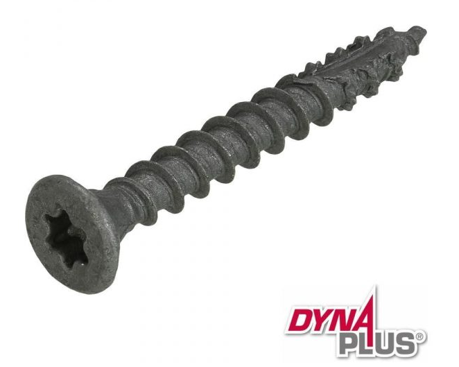 Tornillo de construcción Dynaplus cabeza plana con revestimiento ar rosca completa + punta de corte torx tx30 6.0x50 | 100 piezas - 0281.08.49901