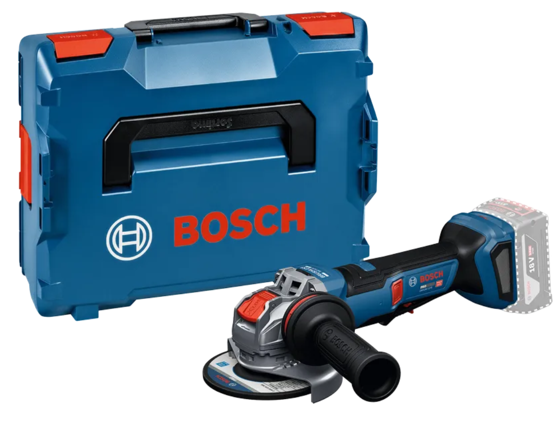 Amoladora angular inalámbrica profesional Bosch gws 18v-11 ps azul | 125 mm | excluyendo baterías y cargador en l-boxx - 06019n4301