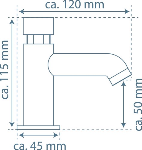Schütte schütte agua fría toque lima cromo