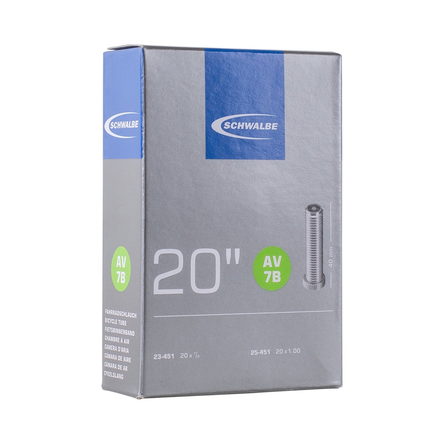 Schwalbe inner tube 20 inch AV7B | 40mm | 23 25-451