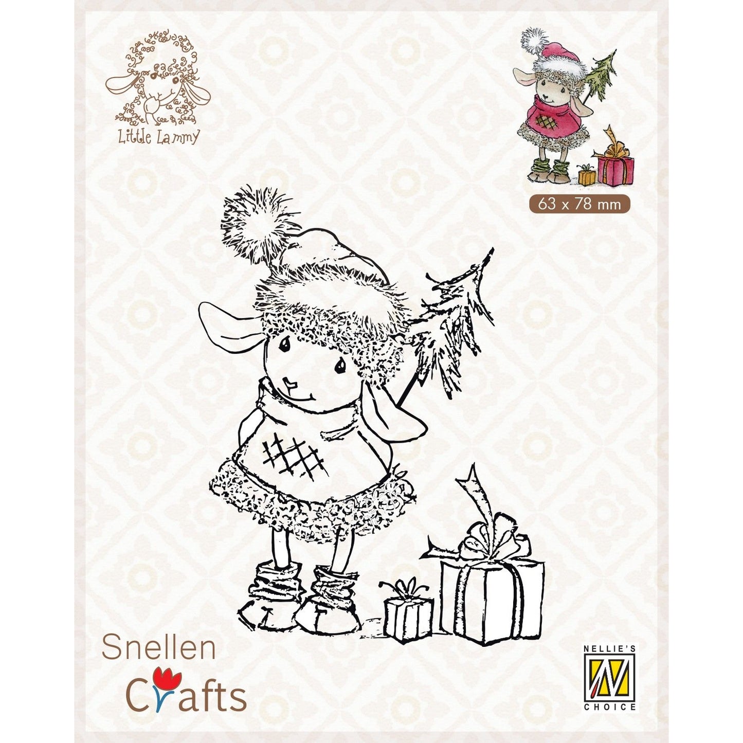 Nellie's choice • little lammy clear stamps happy with presents