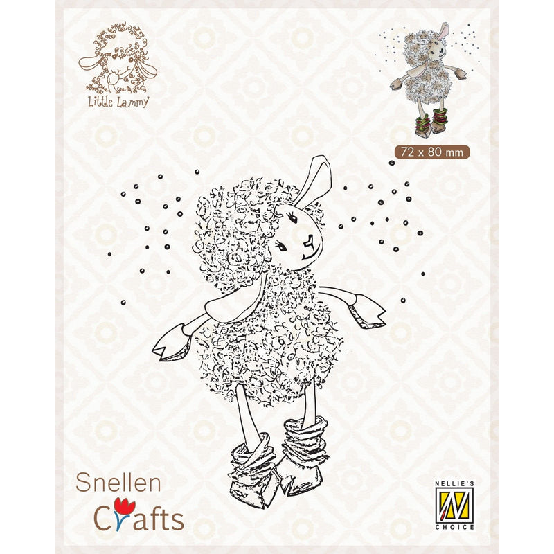 Nellie's choice • little lammy clear stamp it's snowing