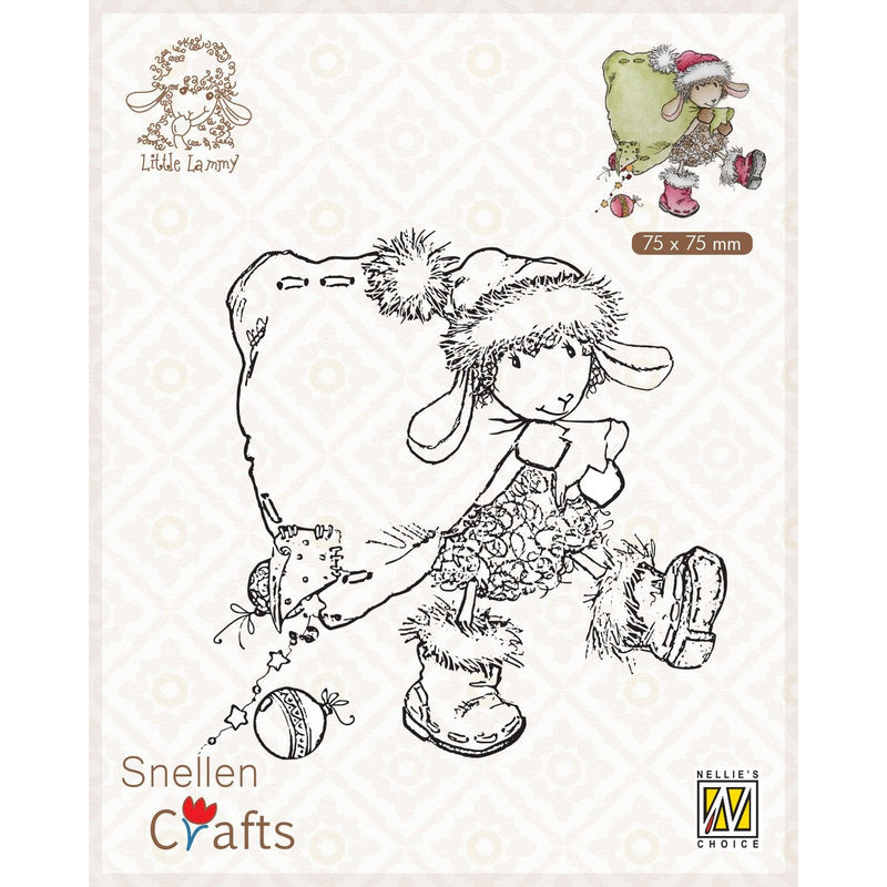 Nellie's choice • little lammy clear stamps santa lammy