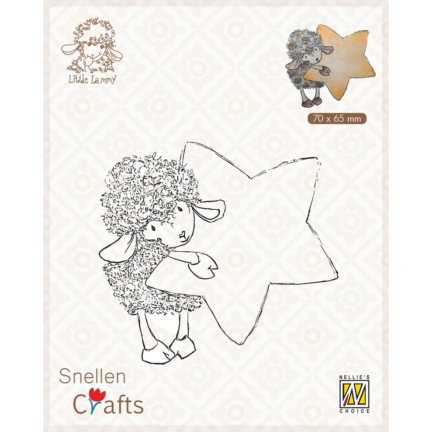Nellie's choice • little lammy clear stamp lammy with star