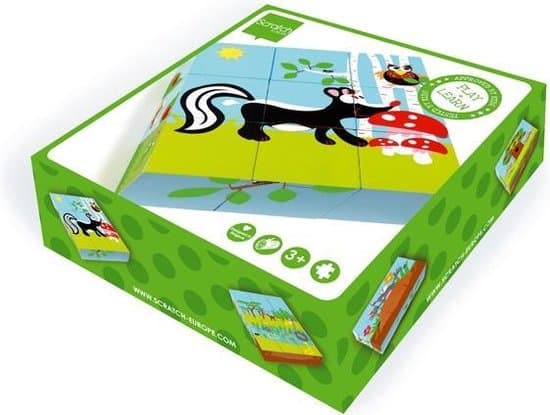 Blocchi di legno gratta foresta puzzle, con 9 blocchi