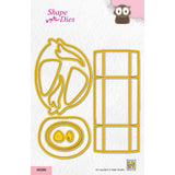 Nellie's choice • wrapping dies uil doosje 10st. - afbeelding 1