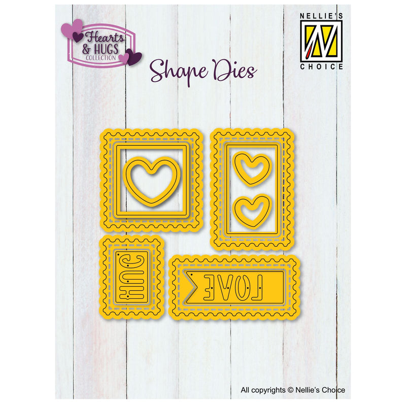 La scelta di Nellie • fustelle a forma di cuore da 3x3 cm a 4x4 cm 11 pz.
