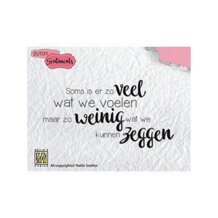 Nellie's choice • clear stempel nederlands 5 soms is er zoveel