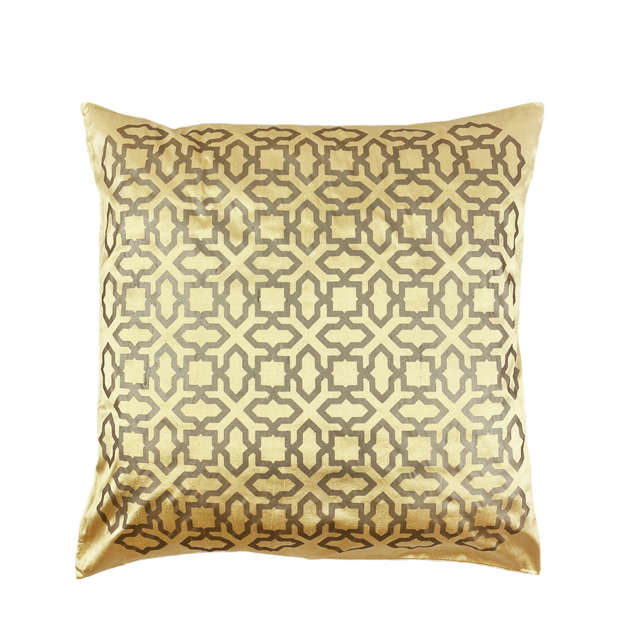 Fodera per cuscino in seta Seq home marrone oro 45x45 cm