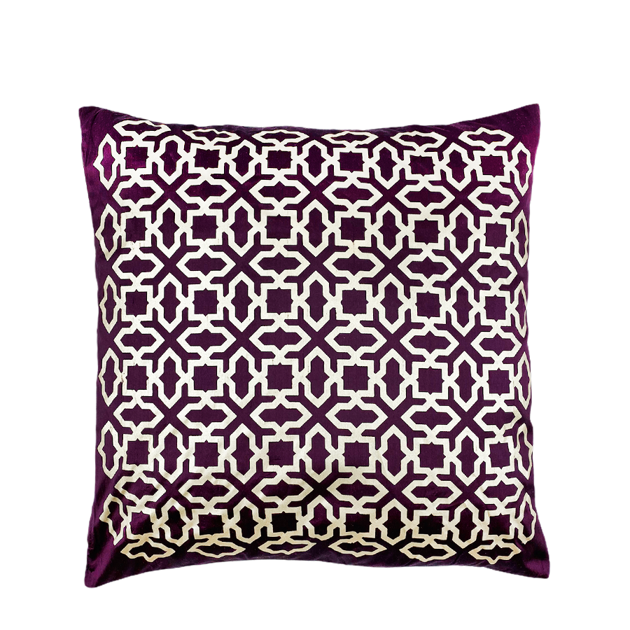 Fodera per cuscino in seta Seq home viola champagne 45x45 cm