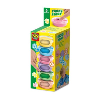 Ses pittura a dita pastello 6 colori x 45 ml
