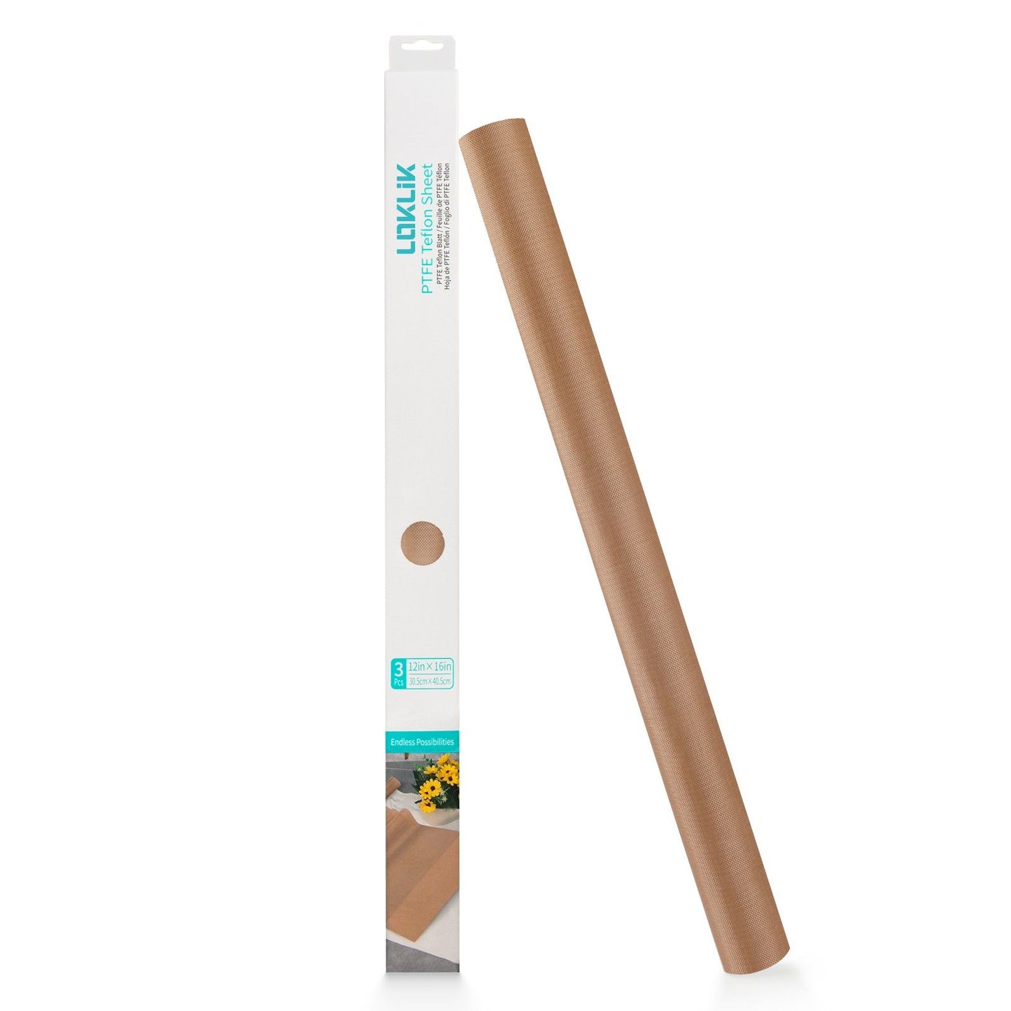 Loklik • pfte teflon vellen 30x40cm bruin 3x