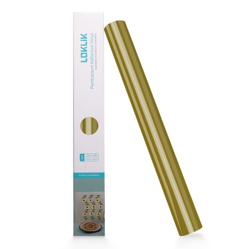Loklik • permanent zelfklevend vinyl glanzend goud 30,5x180cm