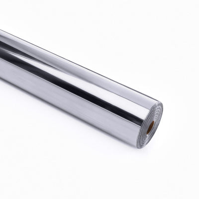 Loklik • permanent zelfklevend vinyl spiegelglans metallic zilver 30,5x180cm