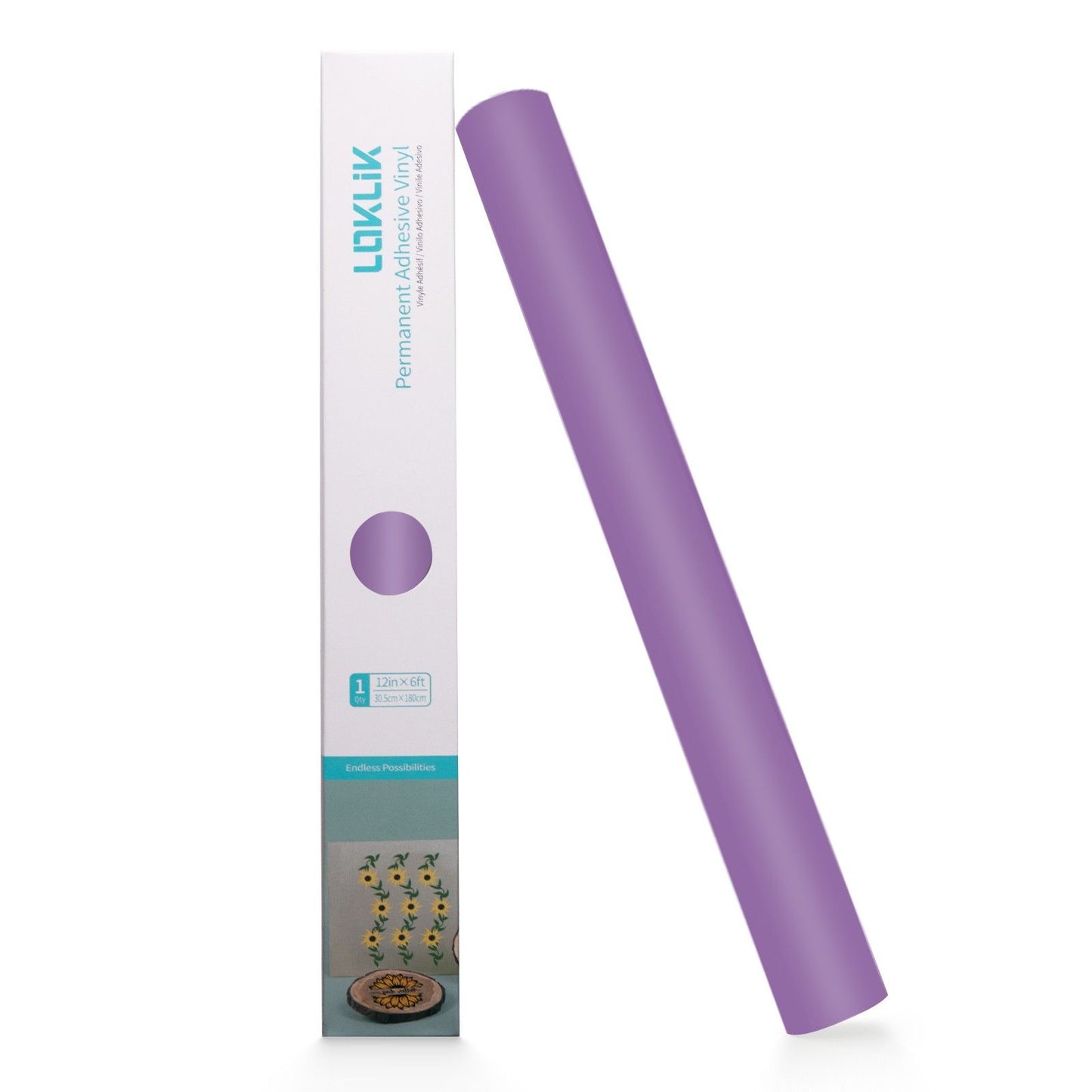 Loklik • vinile autoadesivo permanente opaco viola chiaro 30,5x180 cm