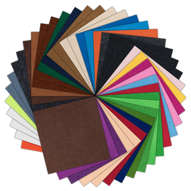 Loklik • vilt multipack 20,5x20,5cm assorti 1mm 42x