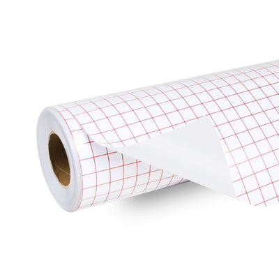 Loklik • transfertape met raster rol 30cmx15m rood