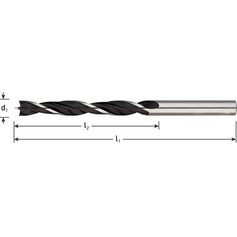 Broca para madera Rotec con punta central 10mm