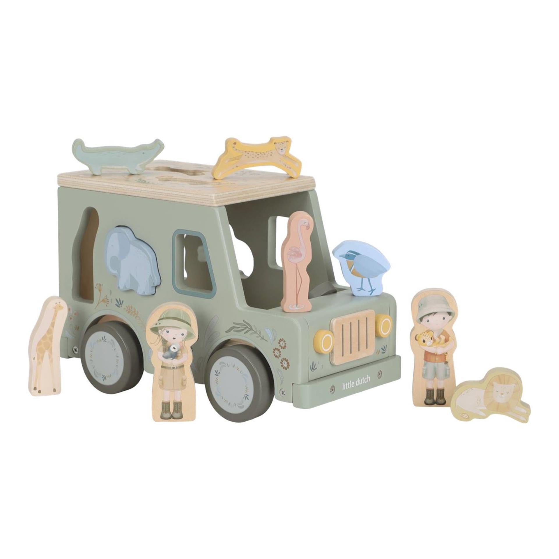 Coche clasificador de formas Little Dutch Safari Friends FSC
