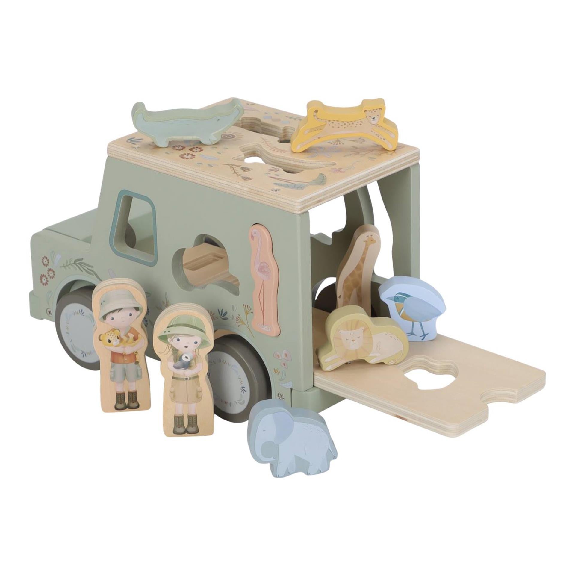 Coche clasificador de formas Little Dutch Safari Friends FSC