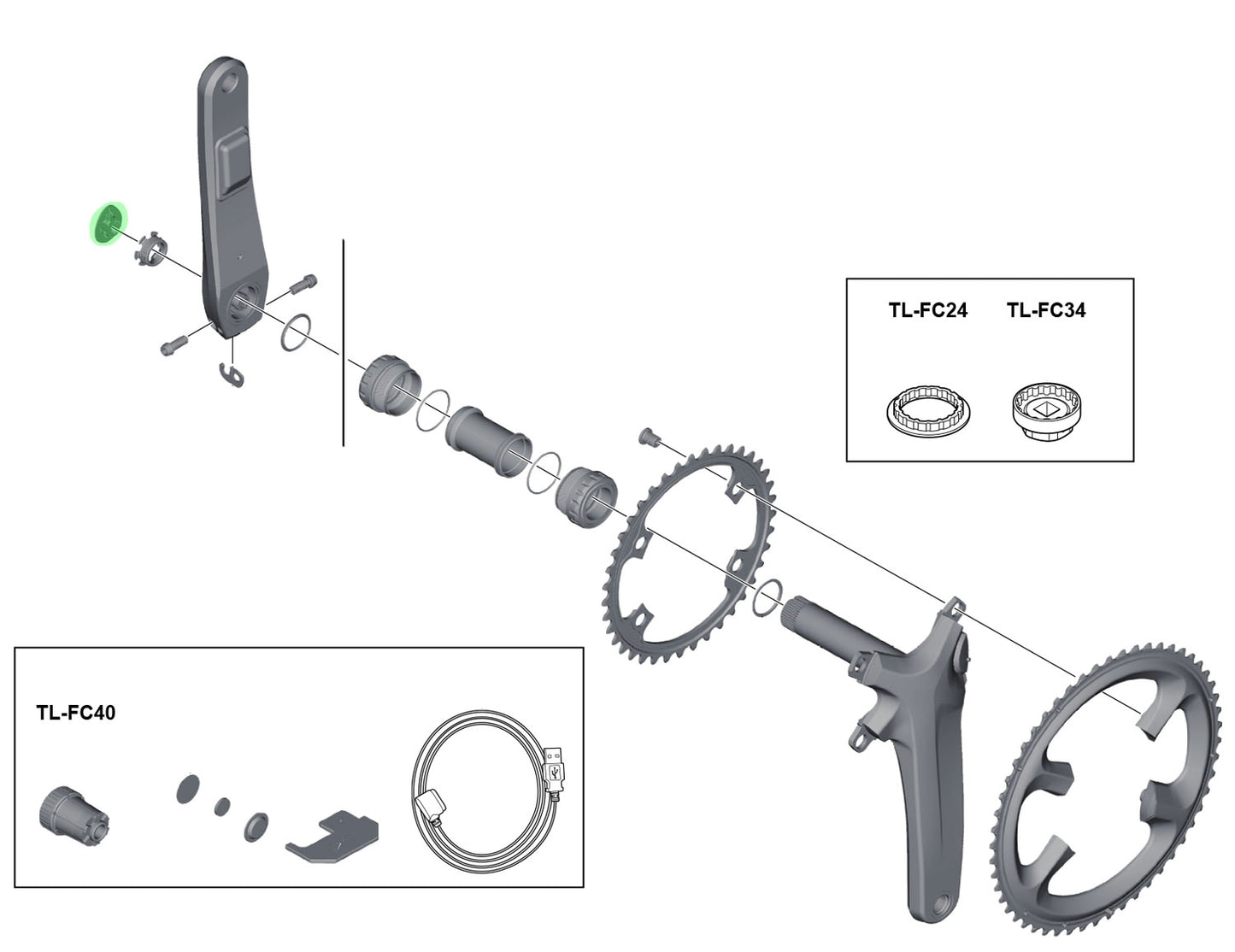 Tapa exterior Shimano para fc-r9100-p