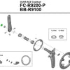 Tapa exterior Shimano para fc-r9200-p