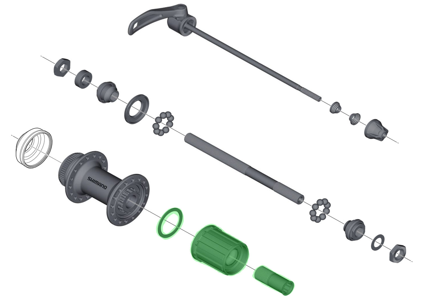 Shimano Cassettebody 8 9 10 velocidades | M4050