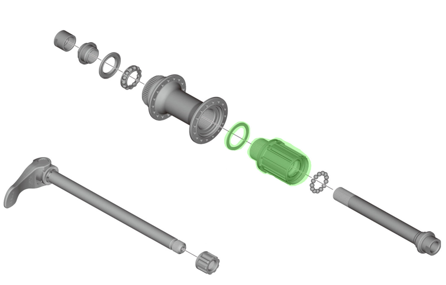 Shimano cassetteBody FH-M6010 FH-M8010 10 velocidades