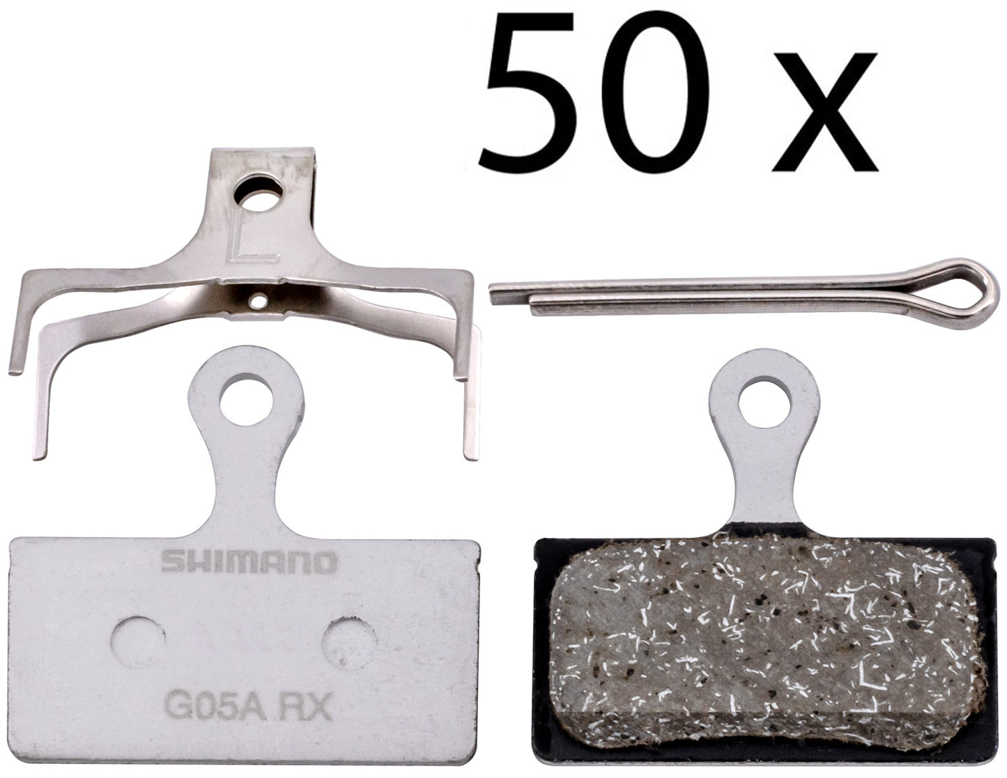 Pastillas de freno de disco Shimano g05a-rx de resina (pack de 50 talleres)