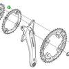 Shimano chainring bolts for fc-t521 t611 (4 pieces)