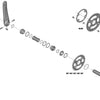 Shimano crank arm fixing bolt for xt grx slx deore cues