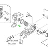 Shimano guide pully bolt for rd-m640 m675
