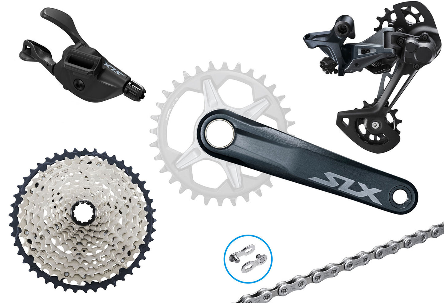 Shimano slx m7100 1x12-speed group | 170mm | 10-45 | i-spec ev