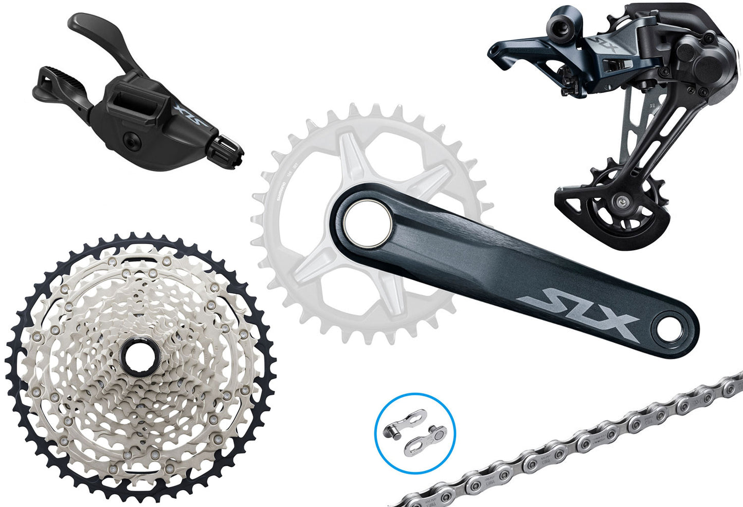 Gruppo Shimano slx m7100 1x12 velocità | 165 mm | 10-51 | i-spec ev