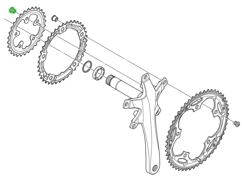 Bulloni corona Shimano tiagra sora (5 pezzi)