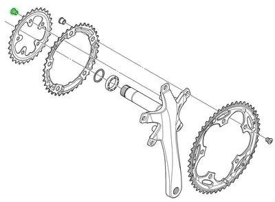 Tornillos de plato Shimano tiagra sora (5 piezas)
