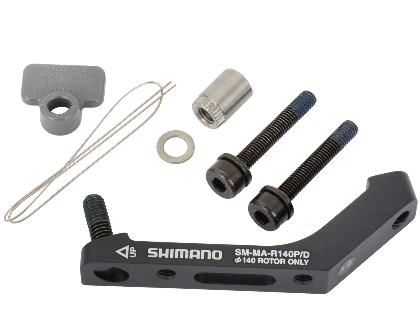 Adaptador Shimano sm-ma-r140p d de montaje posterior a montaje plano para rotor trasero de 140 mm